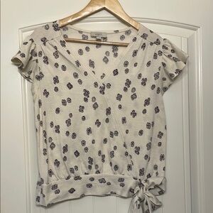 LOFT Cream Floral Women's Top